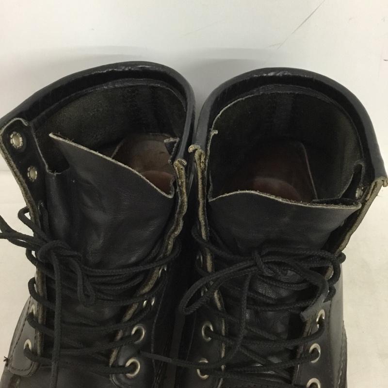 レッドウィング RED WING ブーツ ショートブーツ ワークブーツ 7D 無地 黒 / ブラック / black メンズ USED 古着 中古 10157938