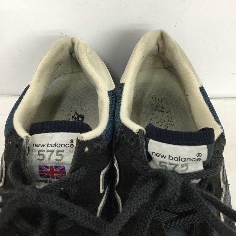 ニューバランス New Balance スニーカー スニーカー M575SNG MADE IN ENGLAND UK製 UK8 US：8 ロゴ、文字 紺 / ネイビー / navy X 灰 / グレー / gray メンズ USED 古着 中古 10157943