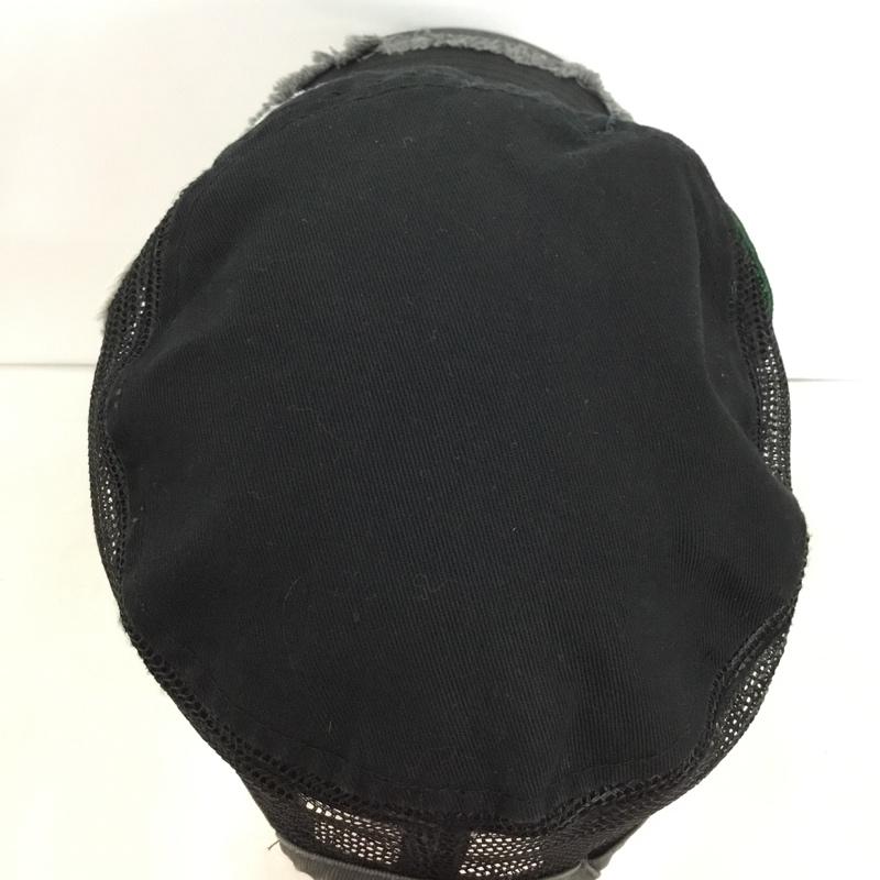 アヴィレックス AVIREX 帽子 キャップ メッシュ ワークキャップ ロゴ、文字 黒 / ブラック / black X 灰 / グレー / gray メンズ USED 古着 中古 10157946