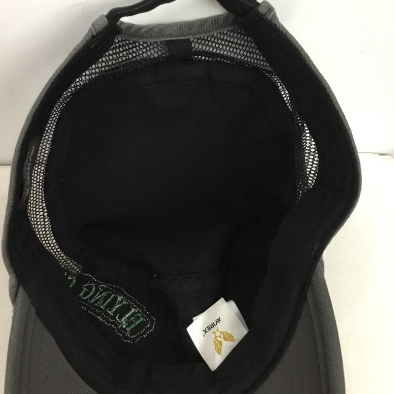 アヴィレックス AVIREX 帽子 キャップ メッシュ ワークキャップ ロゴ、文字 黒 / ブラック / black X 灰 / グレー / gray メンズ USED 古着 中古 10157946