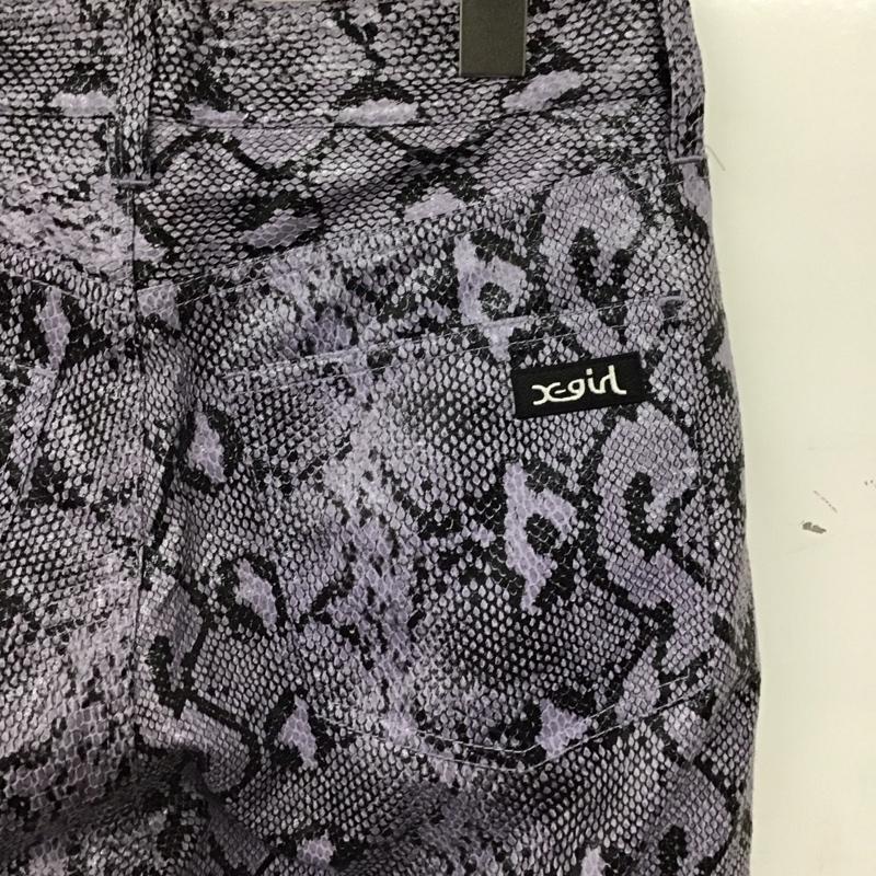 エックスガール X-girl ボトムス ボトムス 05191604 SNAKE PATTERN FLARE PANTS 2 ヘビ柄 紫 / パープル / purple レディース USED 古着 中古 10157955