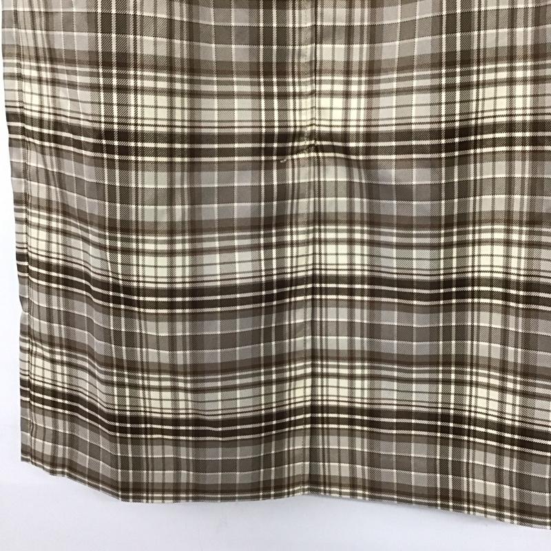 ローリーズファーム LOWRYS FARM スカート ロングスカート LF520060AD タイトスカート ベルト付き M チェック 茶 / ブラウン / brown X ベージュ / ベージュ / beige レディース USED 古着 中古 10157958