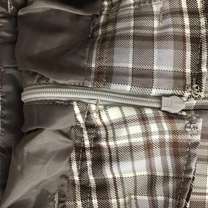 ローリーズファーム LOWRYS FARM スカート ロングスカート LF520060AD タイトスカート ベルト付き M チェック 茶 / ブラウン / brown X ベージュ / ベージュ / beige レディース USED 古着 中古 10157958