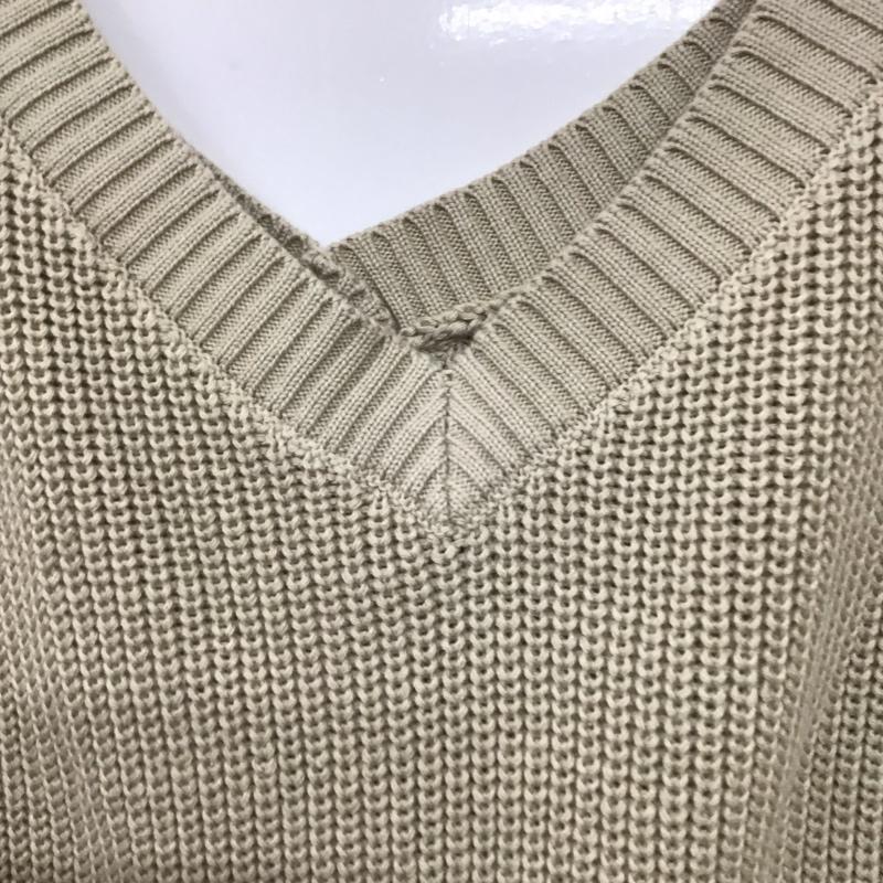 ムルーア MURUA ニット、セーター 長袖 012120402101-01 ベストドッキングシアーシャツ FREE 無地 白 / ホワイト / white X ベージュ / ベージュ / beige レディース USED 古着 中古 10157964