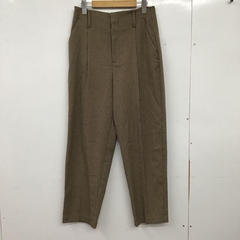 ザラ ZARA パンツ スラックス 9929 234 707 2タックパンツ M 総柄 茶 / ブラウン / brown X ベージュ / ベージュ / beige X ダークブラウン / ダークブラウン / レディース USED 古着 中古 10157967