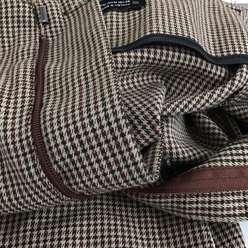 ザラ ZARA パンツ スラックス 9929 234 707 2タックパンツ M 総柄 茶 / ブラウン / brown X ベージュ / ベージュ / beige X ダークブラウン / ダークブラウン / レディース USED 古着 中古 10157967