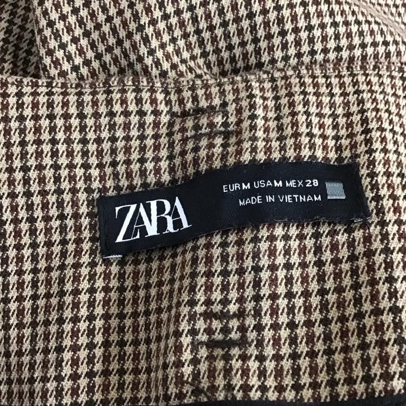 ザラ ZARA パンツ スラックス 9929 234 707 2タックパンツ M 総柄 茶 / ブラウン / brown X ベージュ / ベージュ / beige X ダークブラウン / ダークブラウン / レディース USED 古着 中古 10157967