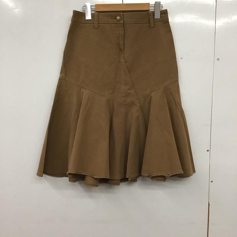 ラルフローレン RALPHLAUREN スカート ロングスカート 膝下丈スカート 無地 茶 / ブラウン / brown レディース USED 古着 中古 10157969