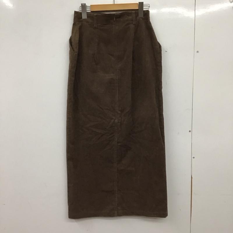ムルーア MURUA スカート ロングスカート 011940800801 コーデュロイペンシルスカート スリット M 無地 茶 / ブラウン / brown レディース USED 古着 中古 10157970