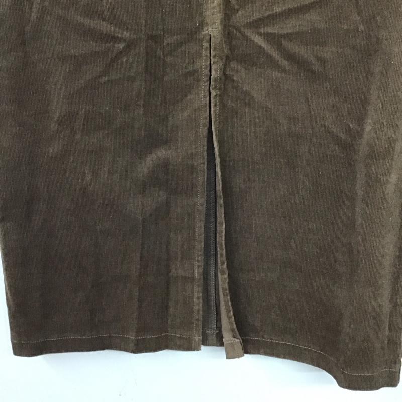 ムルーア MURUA スカート ロングスカート 011940800801 コーデュロイペンシルスカート スリット M 無地 茶 / ブラウン / brown レディース USED 古着 中古 10157970