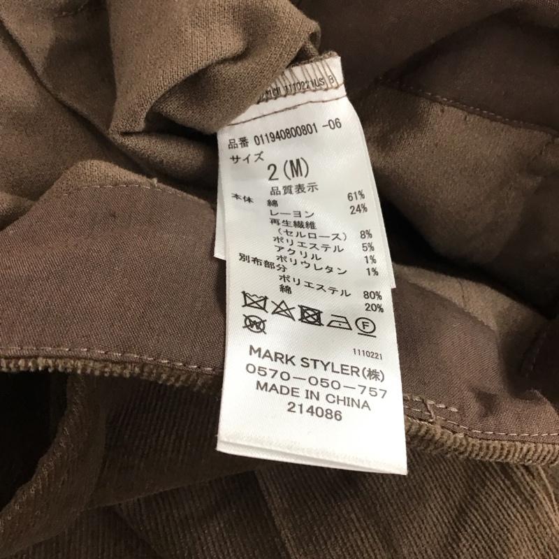 ムルーア MURUA スカート ロングスカート 011940800801 コーデュロイペンシルスカート スリット M 無地 茶 / ブラウン / brown レディース USED 古着 中古 10157970