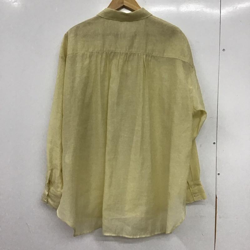 ローリーズファーム LOWRYS FARM シャツ、ブラウス 長袖 LF623006AD シアーシャツ FREE 無地 黄 / イエロー / yellow レディース USED 古着 中古 10157978