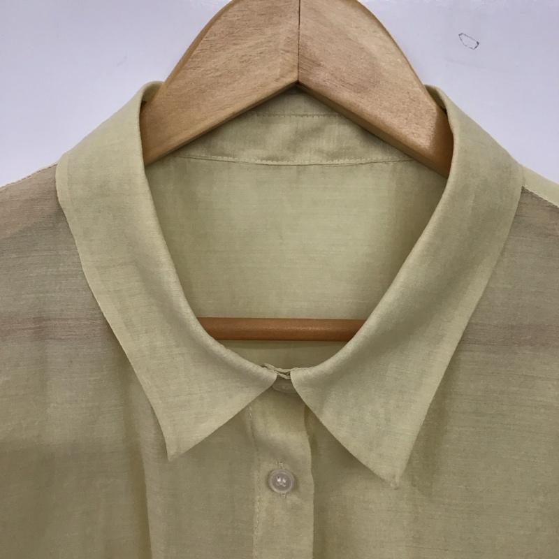 ローリーズファーム LOWRYS FARM シャツ、ブラウス 長袖 LF623006AD シアーシャツ FREE 無地 黄 / イエロー / yellow レディース USED 古着 中古 10157978