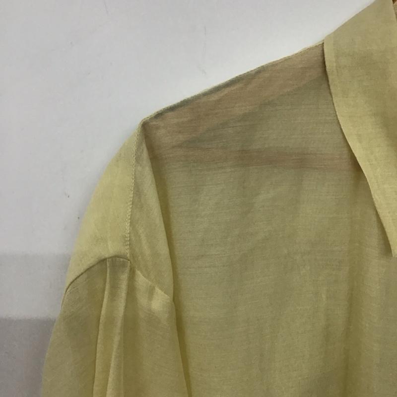 ローリーズファーム LOWRYS FARM シャツ、ブラウス 長袖 LF623006AD シアーシャツ FREE 無地 黄 / イエロー / yellow レディース USED 古着 中古 10157978