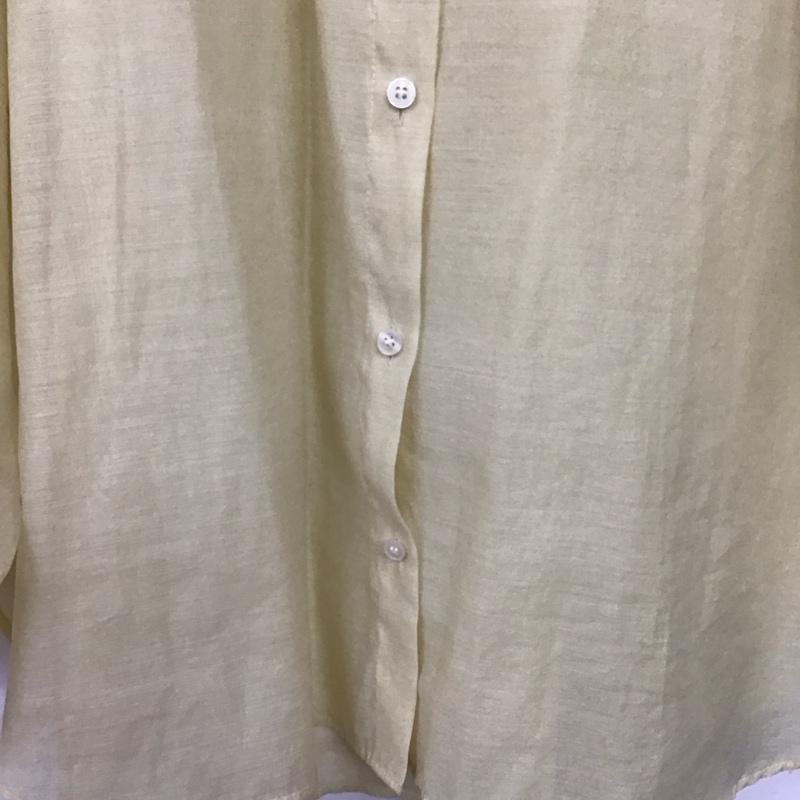 ローリーズファーム LOWRYS FARM シャツ、ブラウス 長袖 LF623006AD シアーシャツ FREE 無地 黄 / イエロー / yellow レディース USED 古着 中古 10157978