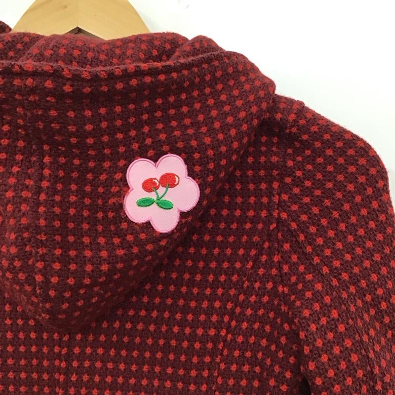 ポールスミス Paul Smith コート コート一般 キッズ 120cm ウール フード付き 120cm  赤 / レッド / red X えんじ / ワインレッド / dark red ガールズ USED 古着 中古 10157988
