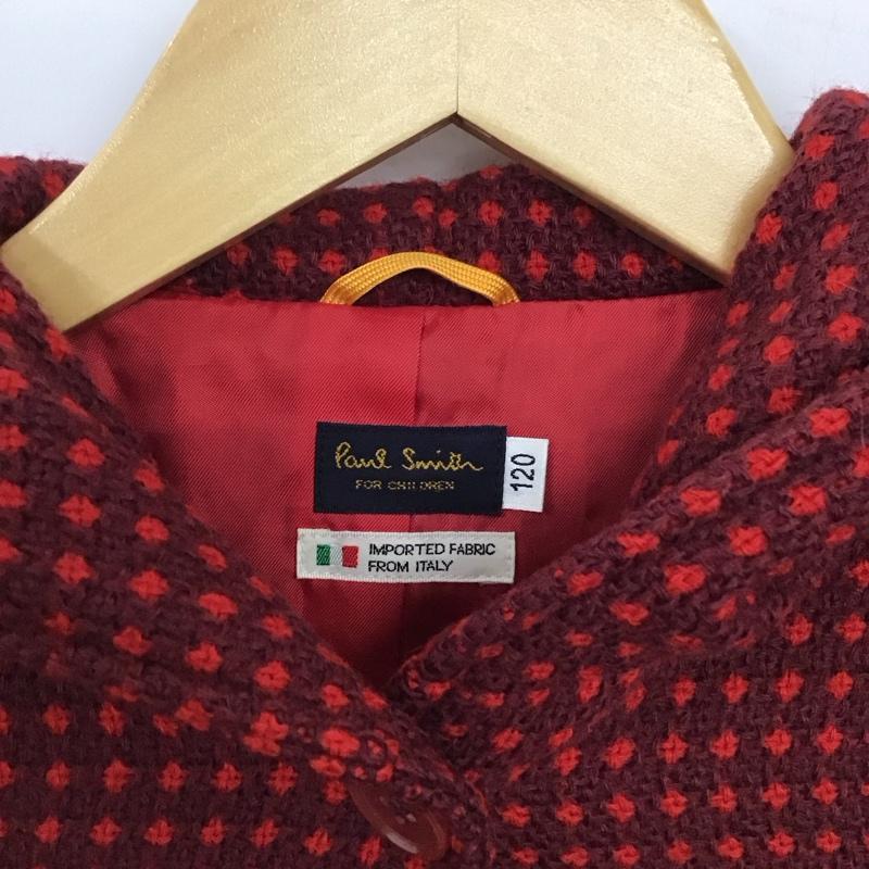 ポールスミス Paul Smith コート コート一般 キッズ 120cm ウール フード付き 120cm  赤 / レッド / red X えんじ / ワインレッド / dark red ガールズ USED 古着 中古 10157988