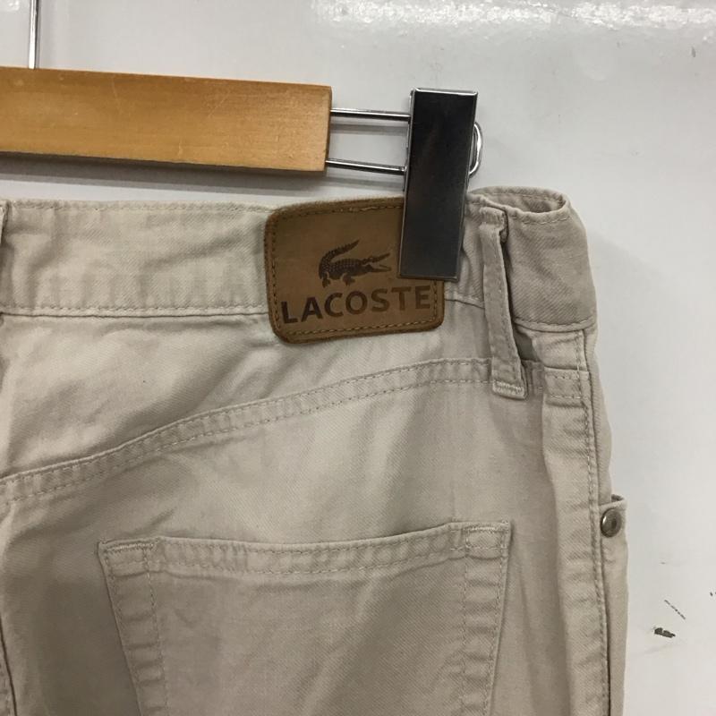 ラコステ LACOSTE パンツ デニム、ジーンズ カジュアルパンツ スリムパンツ フレア 無地 アイボリー / アイボリー / メンズ USED 古着 中古 10157992