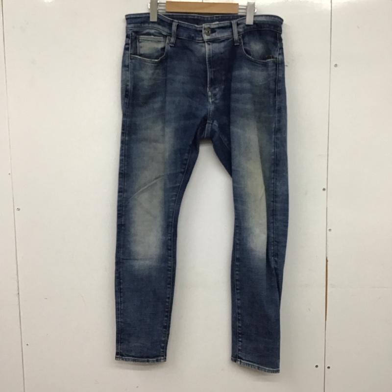 ジースターロゥ G-STAR RAW パンツ デニム、ジーンズ デニムパンツ スリムパンツ カジュアルパンツ ストレッチパンツ 33インチ 無地 インディゴ / インディゴ / Indigo メンズ USED 古着 中古 10158000