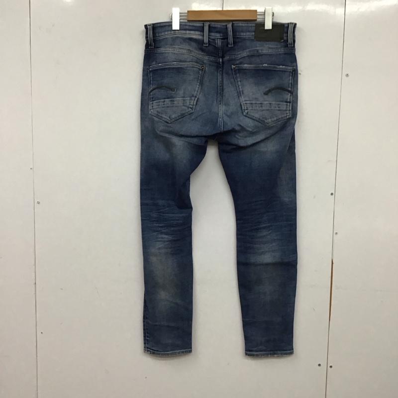 ジースターロゥ G-STAR RAW パンツ デニム、ジーンズ デニムパンツ スリムパンツ カジュアルパンツ ストレッチパンツ 33インチ 無地 インディゴ / インディゴ / Indigo メンズ USED 古着 中古 10158000