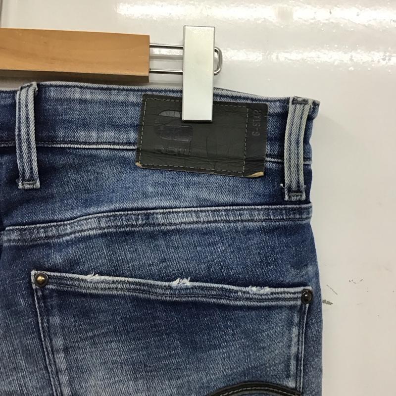 ジースターロゥ G-STAR RAW パンツ デニム、ジーンズ デニムパンツ スリムパンツ カジュアルパンツ ストレッチパンツ 33インチ 無地 インディゴ / インディゴ / Indigo メンズ USED 古着 中古 10158000