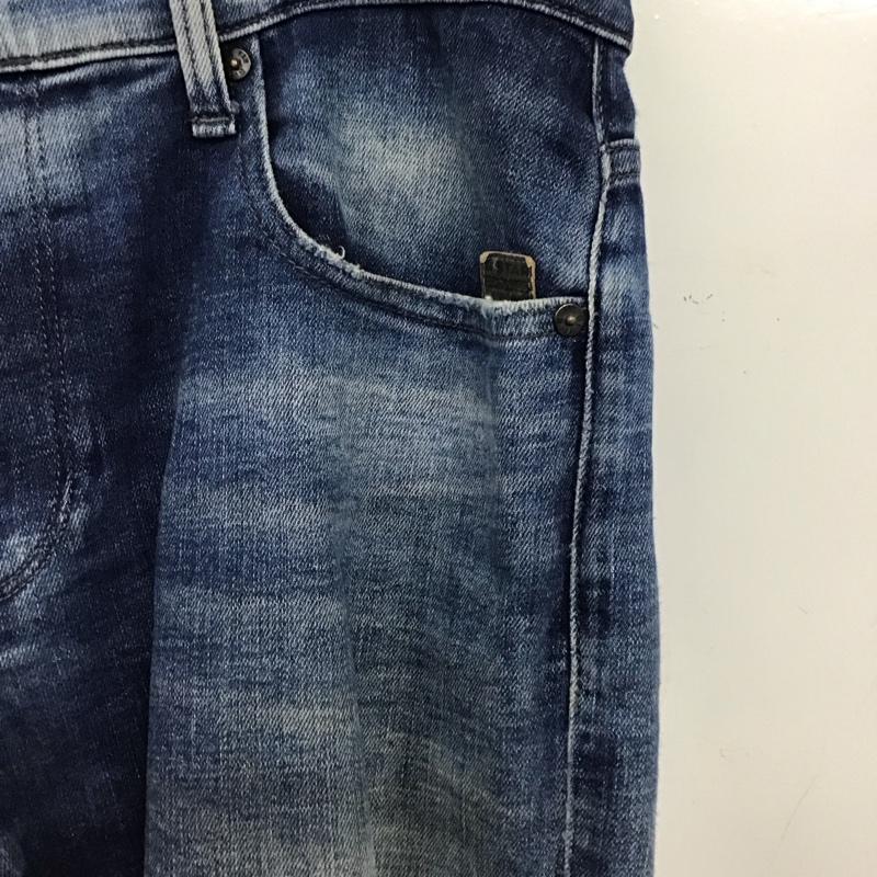 ジースターロゥ G-STAR RAW パンツ デニム、ジーンズ デニムパンツ スリムパンツ カジュアルパンツ ストレッチパンツ 33インチ 無地 インディゴ / インディゴ / Indigo メンズ USED 古着 中古 10158000