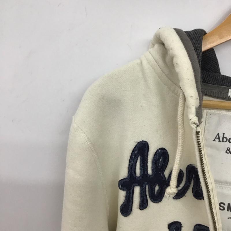 アバクロンビーアンドフィッチ ABERCROMBIE&FITCH パーカー 長袖 ジップアップパーカー 長袖パーカー カジュアルジャケット S ロゴ、文字 アイボリー / アイボリー / メンズ USED 古着 中古 10158001