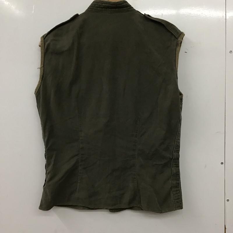 古着 USED ベスト ベスト ベスト ノースリーブカットソー 前ボタン ミリタリー 無地 カーキ / カーキ / khaki メンズ USED 古着 中古 10158003