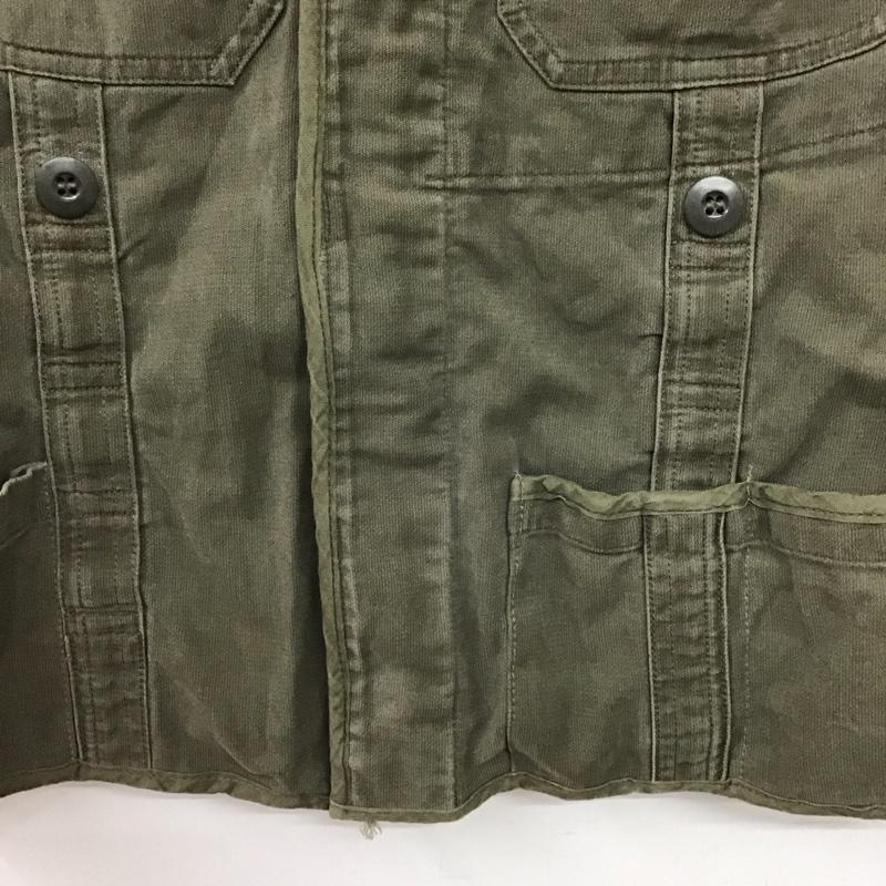 古着 USED ベスト ベスト ベスト ノースリーブカットソー 前ボタン ミリタリー 無地 カーキ / カーキ / khaki メンズ USED 古着 中古 10158003