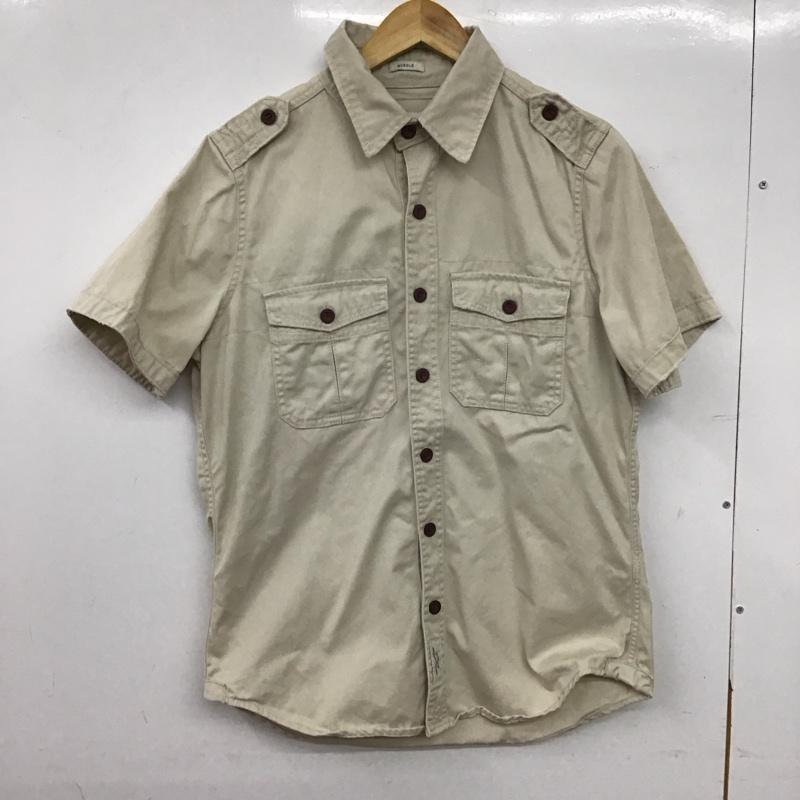 アバクロンビーアンドフィッチ ABERCROMBIE&FITCH シャツ、ブラウス 半袖 半袖シャツ 無地シャツ ポケットシャツ M ダメージ加工 アイボリー / アイボリー / メンズ USED 古着 中古 10158004