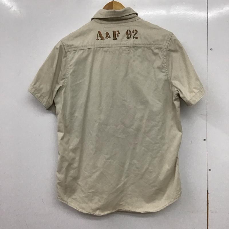 アバクロンビーアンドフィッチ ABERCROMBIE&FITCH シャツ、ブラウス 半袖 半袖シャツ 無地シャツ ポケットシャツ M ダメージ加工 アイボリー / アイボリー / メンズ USED 古着 中古 10158004