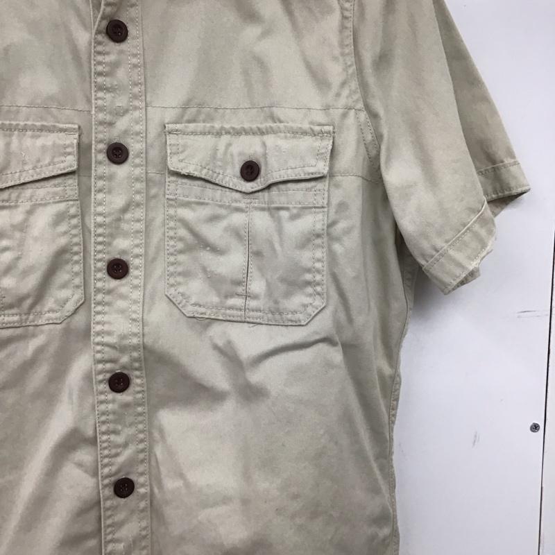アバクロンビーアンドフィッチ ABERCROMBIE&FITCH シャツ、ブラウス 半袖 半袖シャツ 無地シャツ ポケットシャツ M ダメージ加工 アイボリー / アイボリー / メンズ USED 古着 中古 10158004