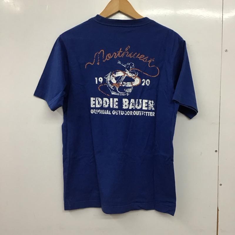 エディーバウアー Eddie Bauer Tシャツ 半袖 半袖カットソー プリントTシャツ クルーネックカットソー S ロゴ、文字 青 / ブルー / blue メンズ USED 古着 中古 10158017