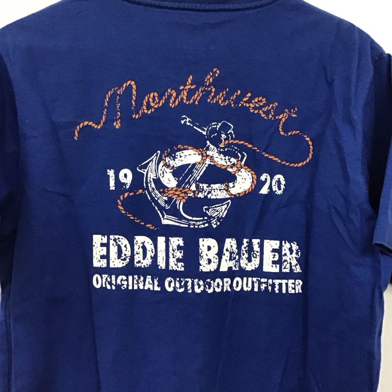 エディーバウアー Eddie Bauer Tシャツ 半袖 半袖カットソー プリントTシャツ クルーネックカットソー S ロゴ、文字 青 / ブルー / blue メンズ USED 古着 中古 10158017
