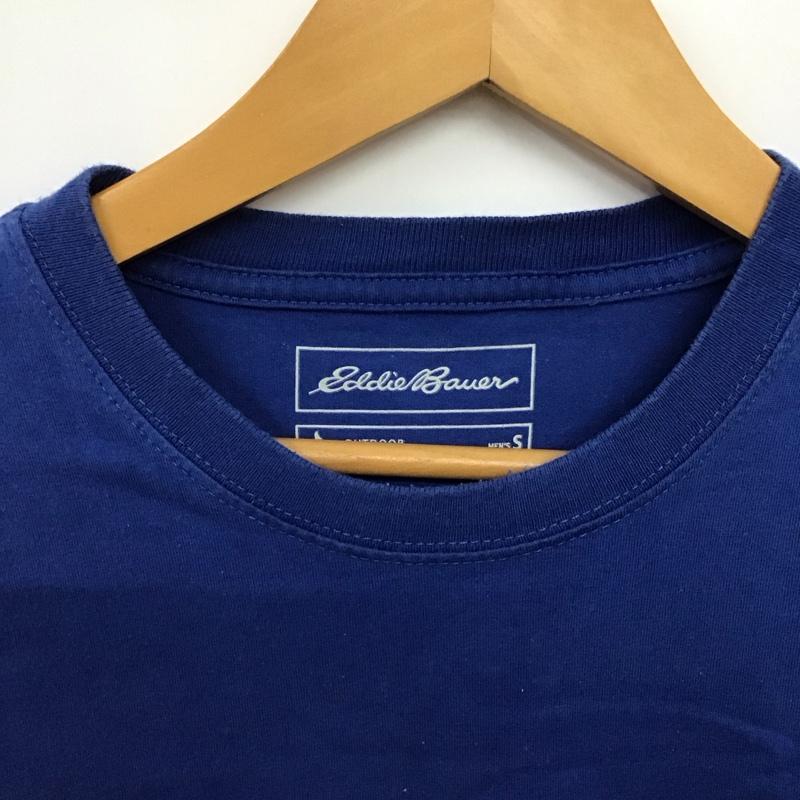 エディーバウアー Eddie Bauer Tシャツ 半袖 半袖カットソー プリントTシャツ クルーネックカットソー S ロゴ、文字 青 / ブルー / blue メンズ USED 古着 中古 10158017