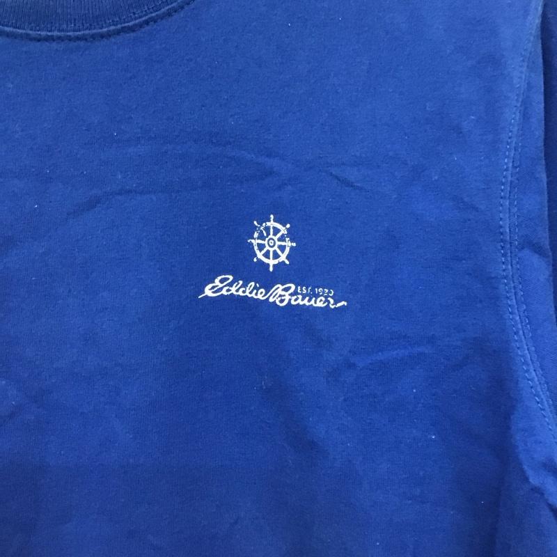 エディーバウアー Eddie Bauer Tシャツ 半袖 半袖カットソー プリントTシャツ クルーネックカットソー S ロゴ、文字 青 / ブルー / blue メンズ USED 古着 中古 10158017