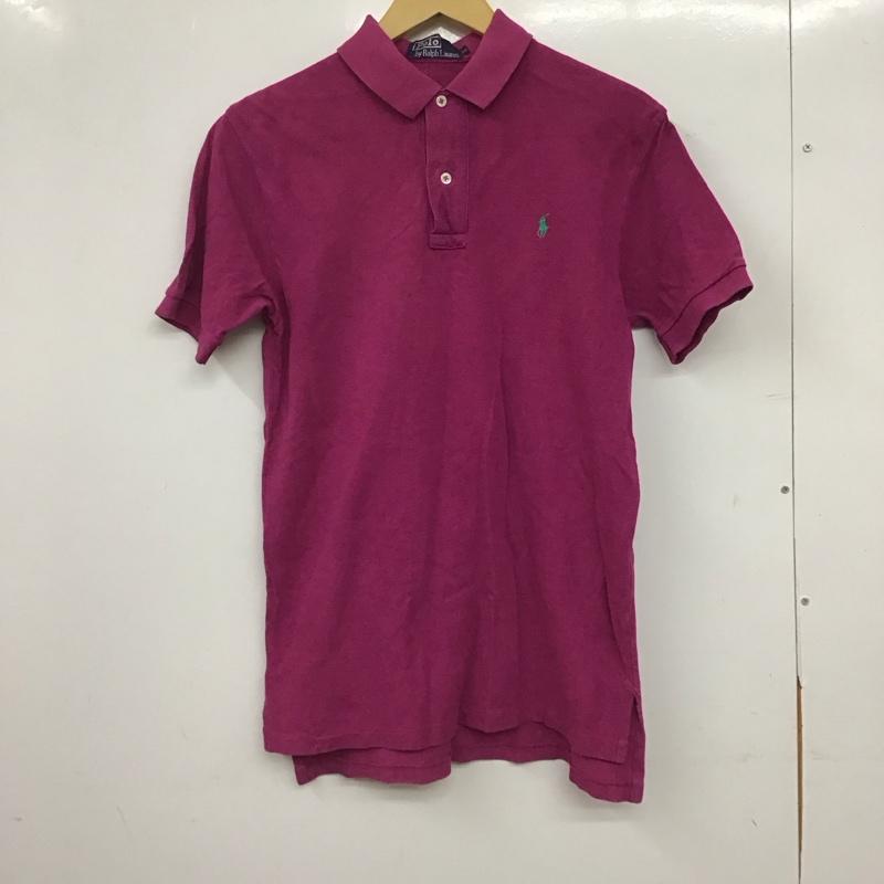 ポロバイラルフローレン Polo by RALPH LAUREN ポロシャツ 半袖 半袖ポロシャツ カラーシャツ 半袖カットソー M ロゴ、文字 マゼンタ / マゼンタ / メンズ USED 古着 中古 10158020