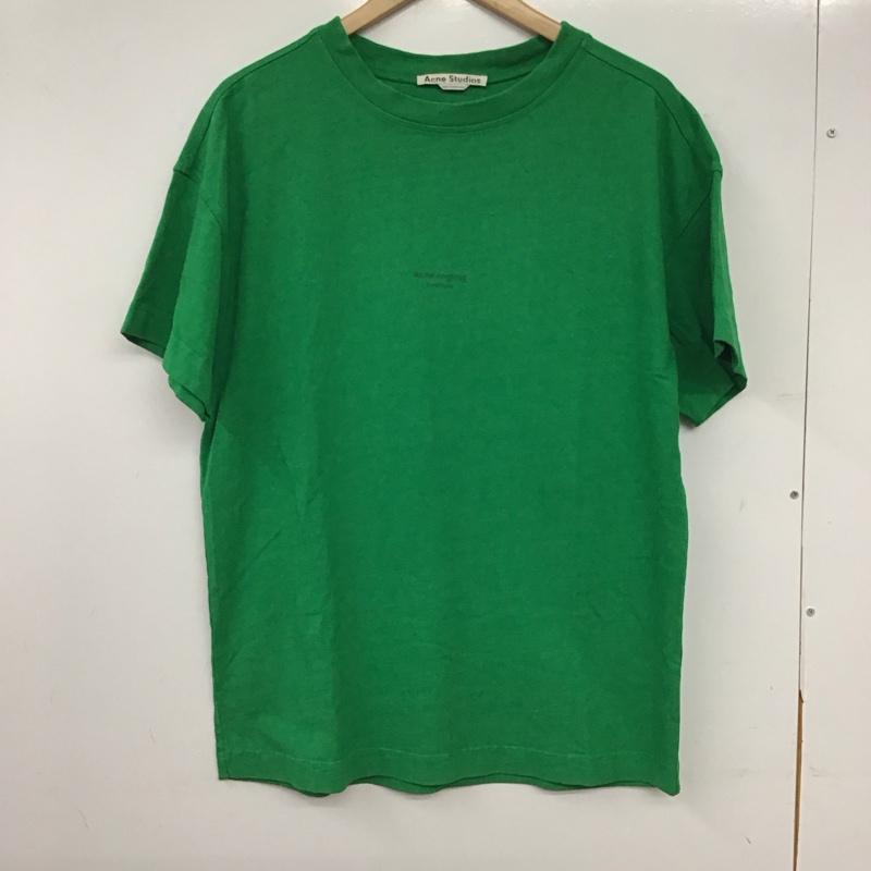 アクネストゥディオズ Acne Studios Tシャツ 半袖 半袖カットソー プリントTシャツ クルーネックカットソー XS ロゴ、文字 緑 / グリーン / green メンズ USED 古着 中古 10158022