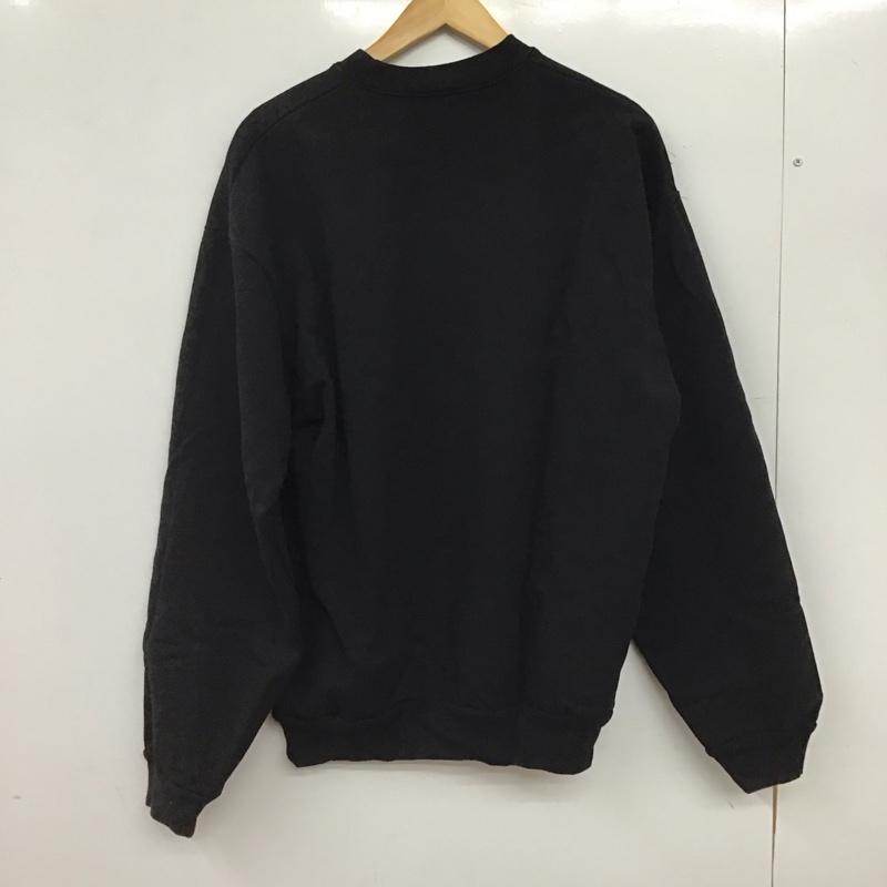 ロサンゼルスアパレル LOS ANGELES APPAREL トレーナー 長袖 長袖トレーナー スウェット クルーネック プルオーバー 5号 無地 黒 / ブラック / black メンズ USED 古着 中古 10158024
