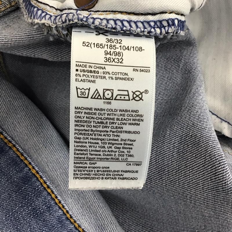 ギャップ GAP パンツ デニム、ジーンズ デニムパンツ スリムパンツ カジュアルパンツ ストレッチパンツ 36 無地 インディゴ / インディゴ / Indigo メンズ USED 古着 中古 10158026