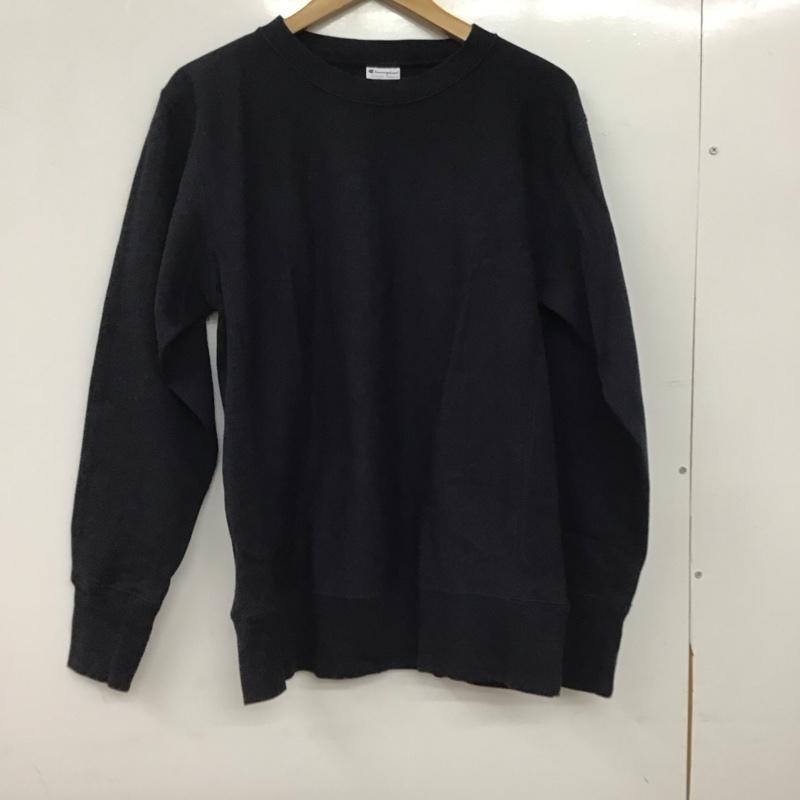 チャンピオン Champion トレーナー 長袖 長袖トレーナー スウェット クルーネック プルオーバー M 無地 紺 / ネイビー / navy メンズ USED 古着 中古 10158030