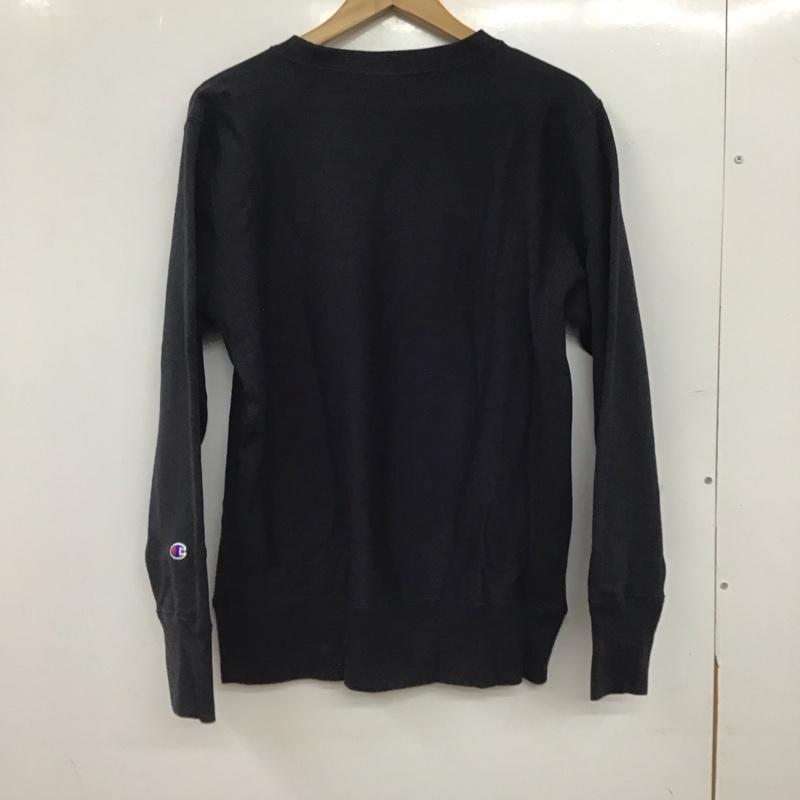 チャンピオン Champion トレーナー 長袖 長袖トレーナー スウェット クルーネック プルオーバー M 無地 紺 / ネイビー / navy メンズ USED 古着 中古 10158030