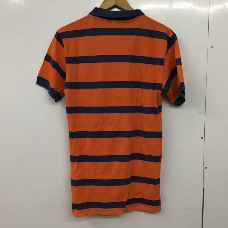 ポロバイラルフローレン Polo by RALPH LAUREN ポロシャツ 半袖 半袖ポロシャツ カラーシャツ 半袖カットソー L ボーダー柄 橙 / オレンジ / orange メンズ USED 古着 中古 10158032
