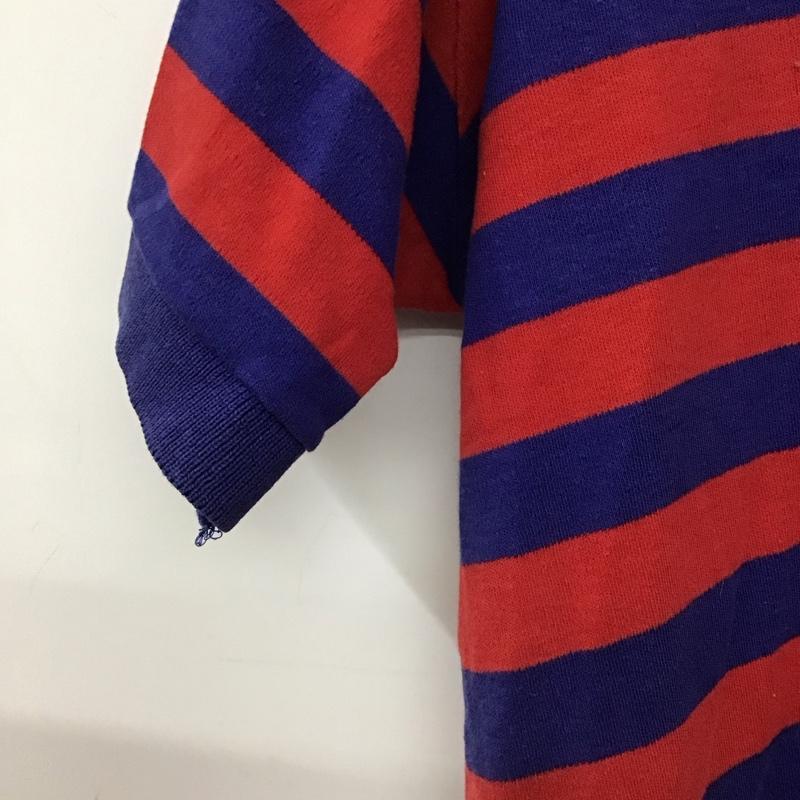 ポロバイラルフローレン Polo by RALPH LAUREN ポロシャツ 半袖 半袖ポロシャツ カラーシャツ 半袖カットソー L ボーダー柄 青 / ブルー / blue X 赤 / レッド / red メンズ USED 古着 中古 10158033
