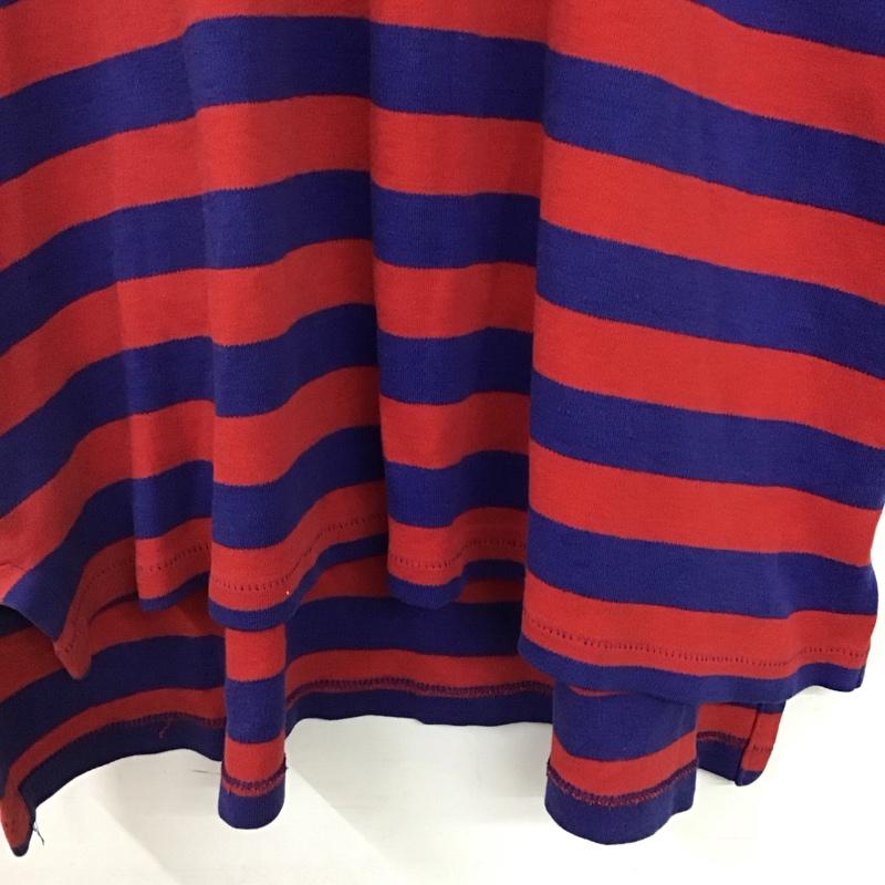 ポロバイラルフローレン Polo by RALPH LAUREN ポロシャツ 半袖 半袖ポロシャツ カラーシャツ 半袖カットソー L ボーダー柄 青 / ブルー / blue X 赤 / レッド / red メンズ USED 古着 中古 10158033