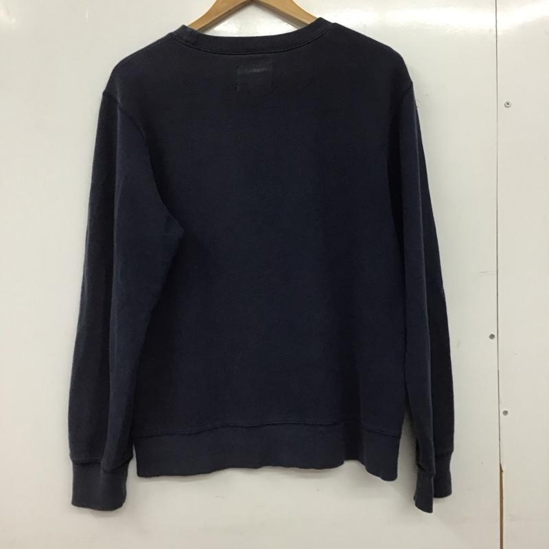 チャンピオン Champion トレーナー 長袖 長袖トレーナー スウェット クルーネック プルオーバー M ロゴ、文字 紺 / ネイビー / navy メンズ USED 古着 中古 10158036