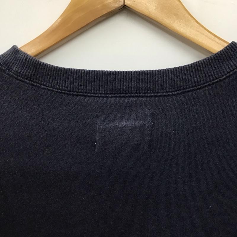 チャンピオン Champion トレーナー 長袖 長袖トレーナー スウェット クルーネック プルオーバー M ロゴ、文字 紺 / ネイビー / navy メンズ USED 古着 中古 10158036