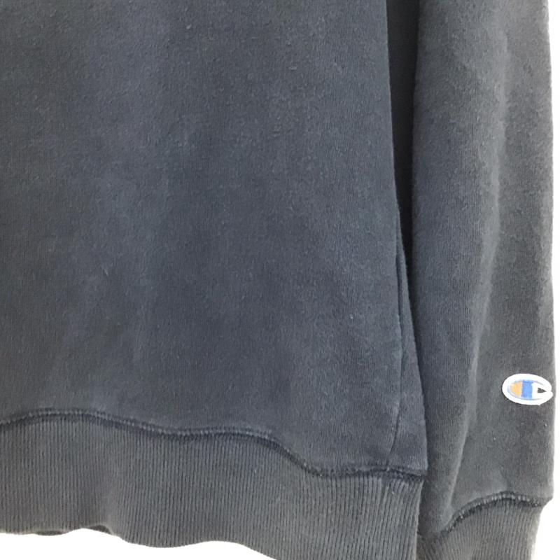チャンピオン Champion トレーナー 長袖 長袖トレーナー スウェット クルーネック プルオーバー M ロゴ、文字 紺 / ネイビー / navy メンズ USED 古着 中古 10158036