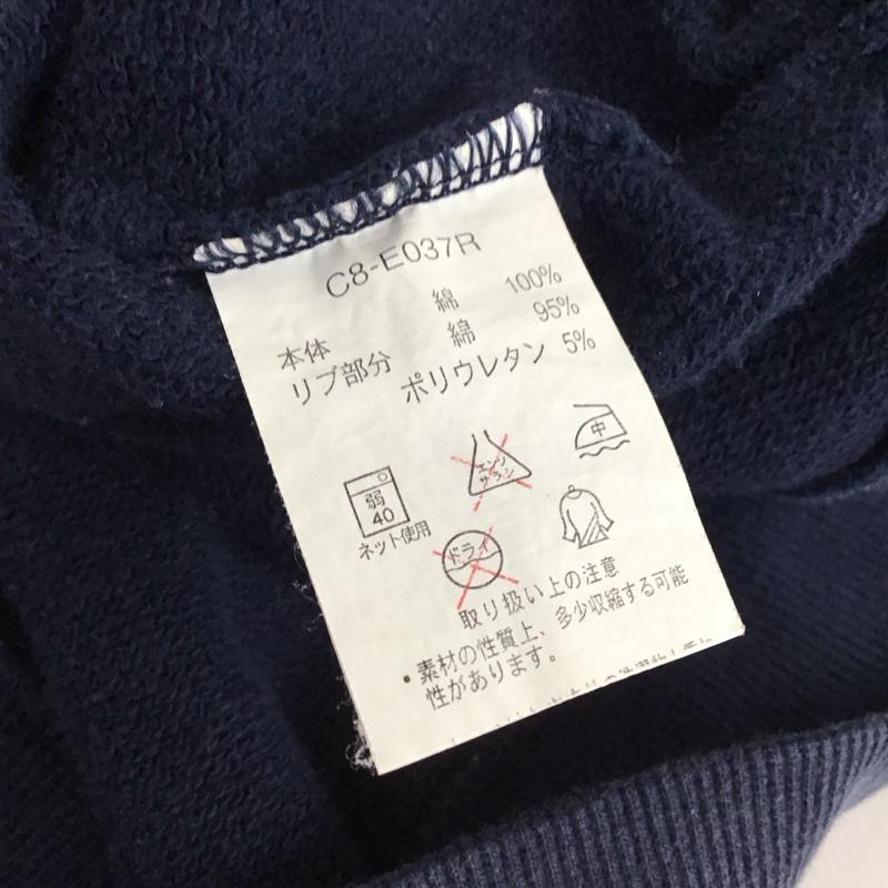 チャンピオン Champion トレーナー 長袖 長袖トレーナー スウェット クルーネック プルオーバー M ロゴ、文字 紺 / ネイビー / navy メンズ USED 古着 中古 10158036
