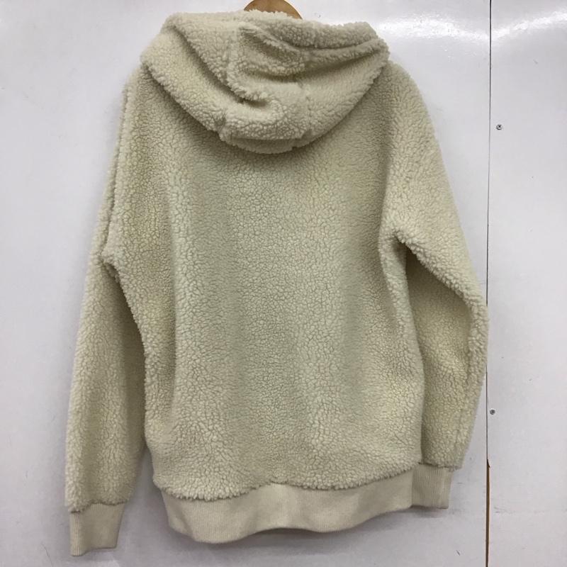 トミー ジーンズ TOMMY JEANS ジャケット、上着 ジャンパー、ブルゾン プルオーバーフリースジャケット M ロゴ、文字 アイボリー / アイボリー / レディース USED 古着 中古 10158038